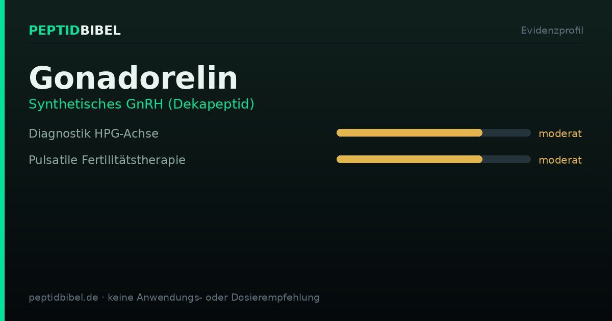 Evidenzprofil von Gonadorelin: Einstufung der untersuchten Endpunkte