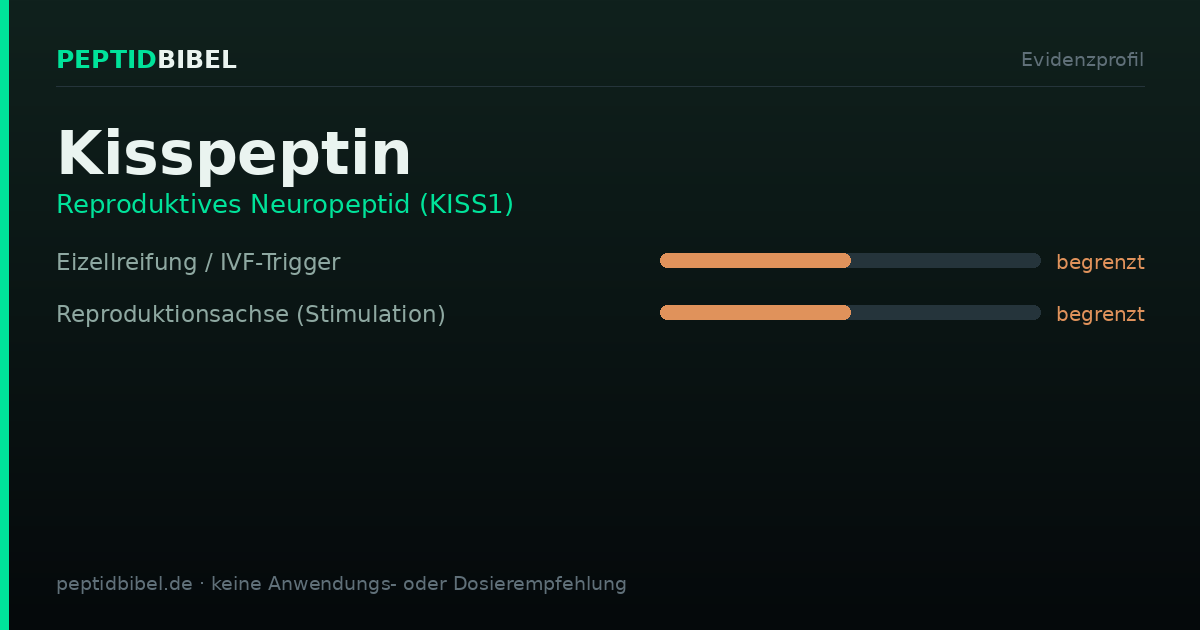 Evidenzprofil von Kisspeptin: Einstufung der untersuchten Endpunkte