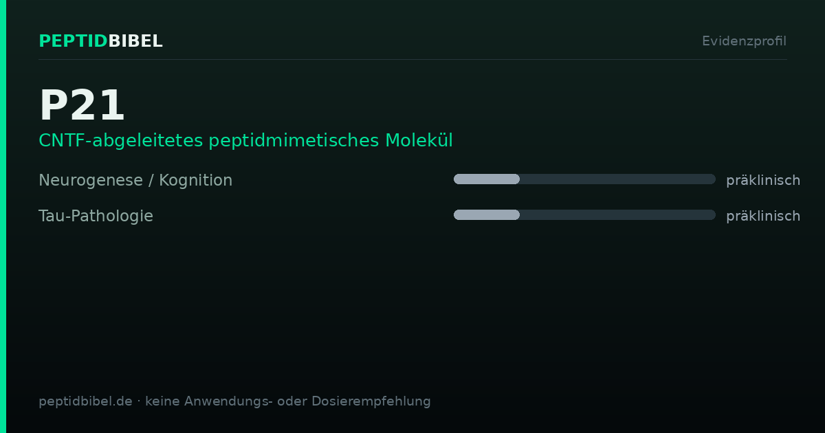 Evidenzprofil von P21: Einstufung der untersuchten Endpunkte
