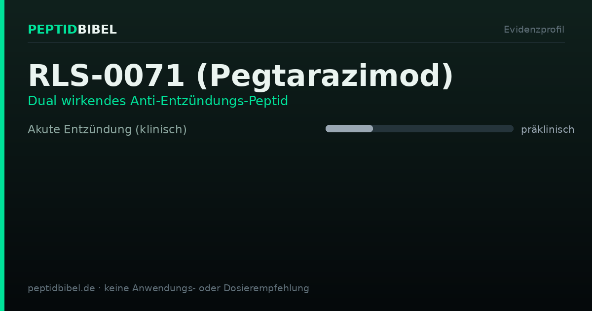 Evidenzprofil von RLS-0071 (Pegtarazimod): Einstufung der untersuchten Endpunkte