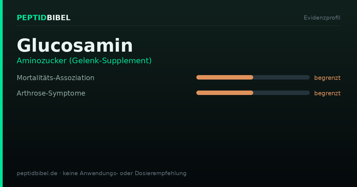 Evidenzprofil von Glucosamin: Einstufung der untersuchten Endpunkte