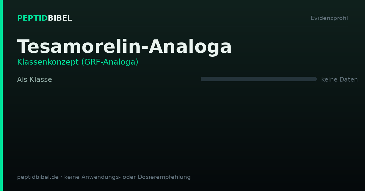 Evidenzprofil von Tesamorelin-Analoga: Einstufung der untersuchten Endpunkte