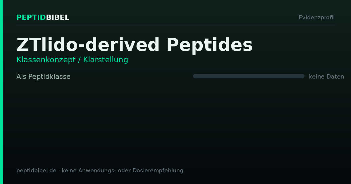 Evidenzprofil von ZTlido-derived Peptides: Einstufung der untersuchten Endpunkte